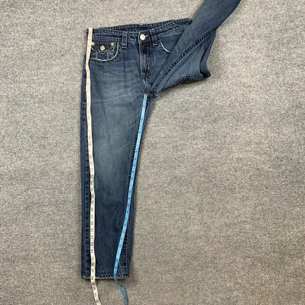 True Religion Jeans Men 32 Ricky Straight Fit Super T Stretch Cotton Denim *READ